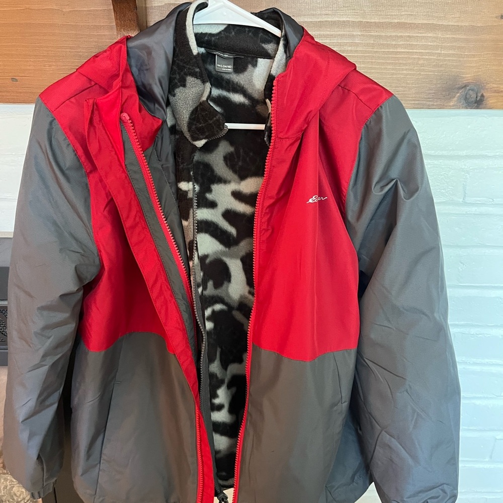 Eddie Bauer Black and White Fleece Jacket
